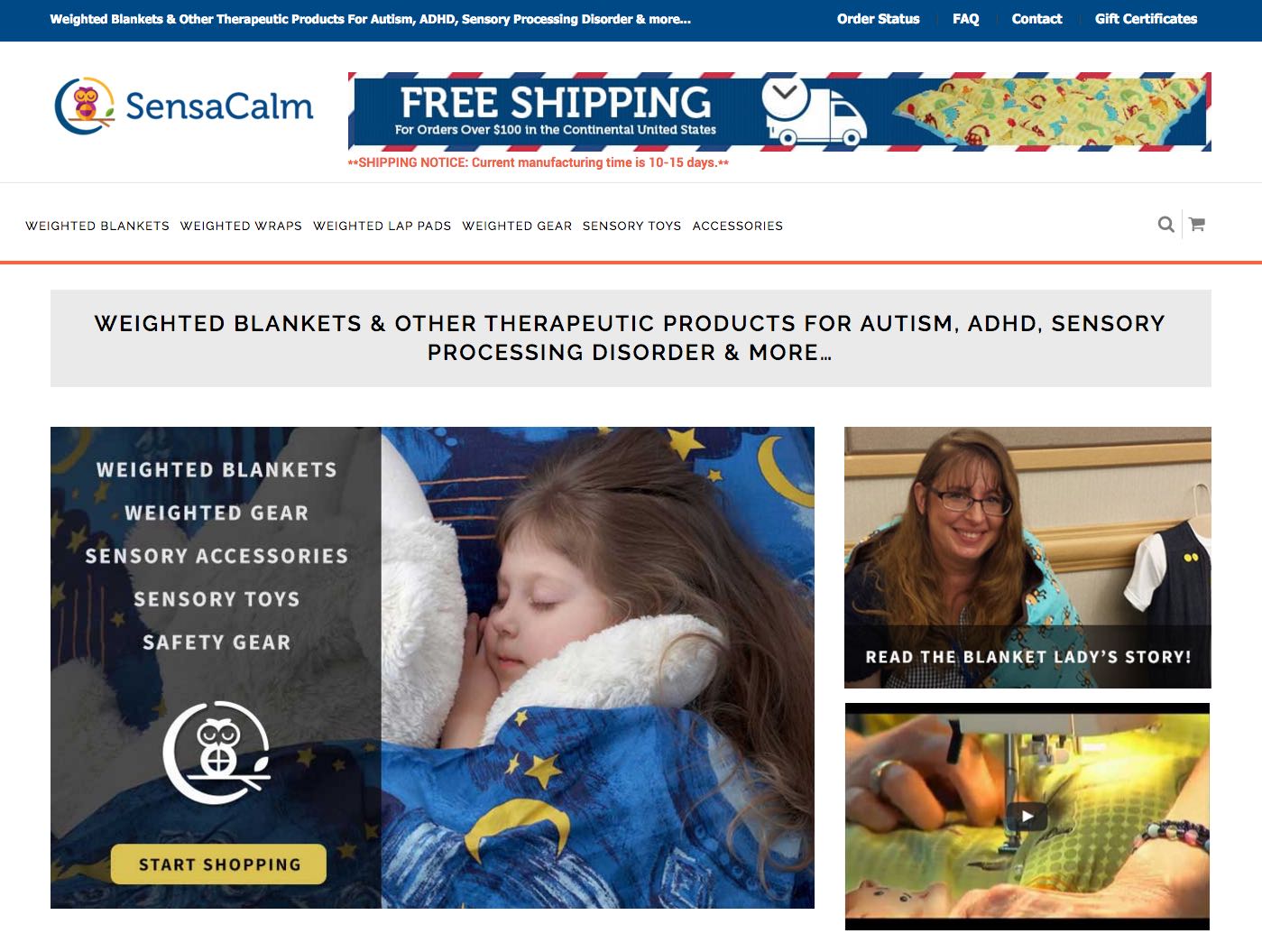 sensacalm website design sensacalm website design