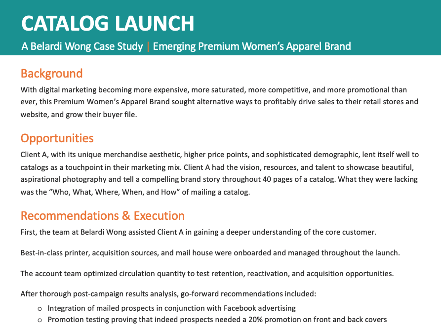 Screenshot at Belardi Wong Case Study