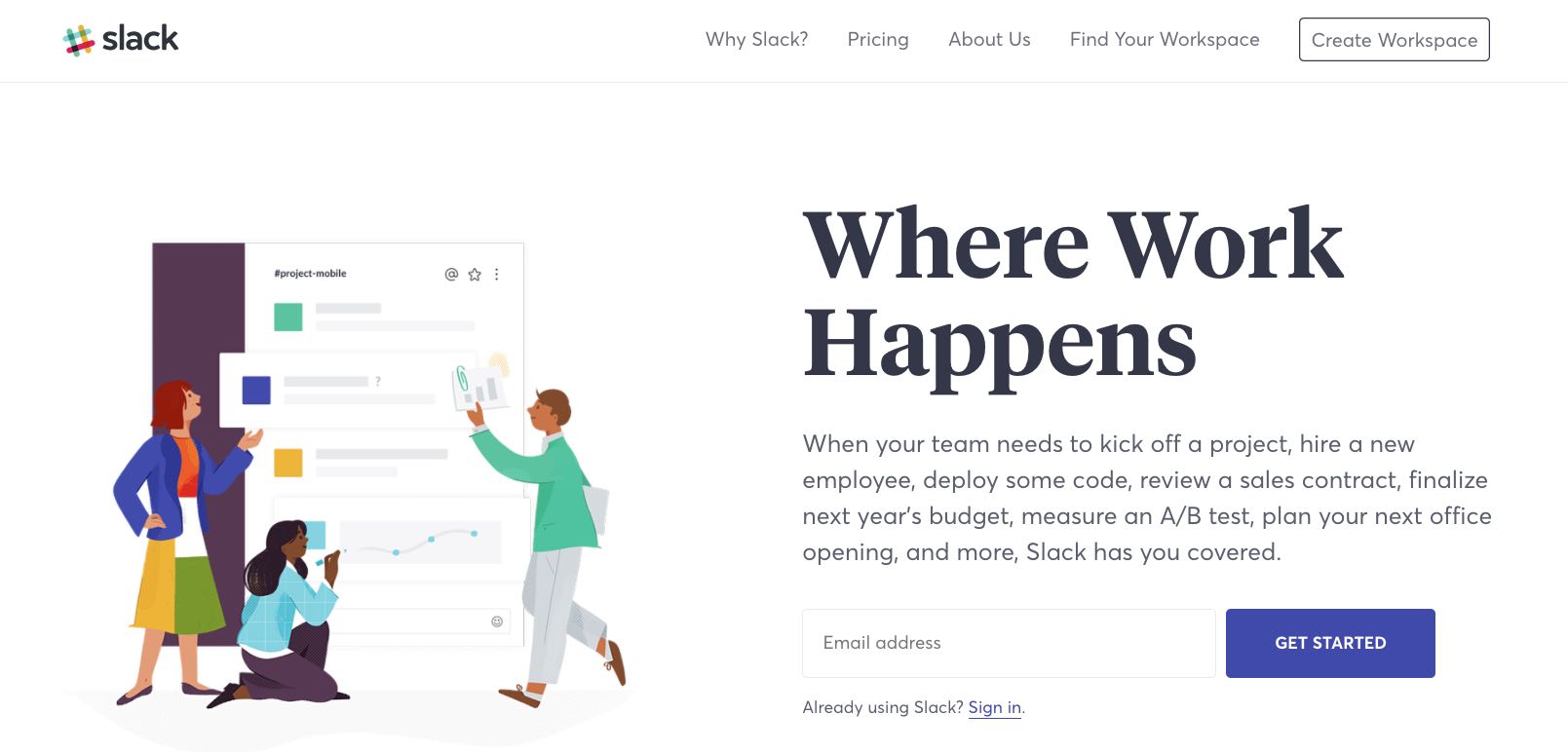 slack website design slack website design