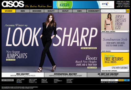 ASOS Boutique Website