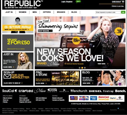 Republic.co.uk Men's and Women's Clothing Website