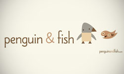 Penguin & Fish Professional Blog Logo Design