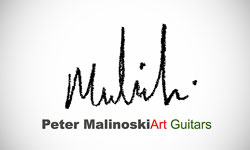 Peter Malinoski Art Guitars Logo Design