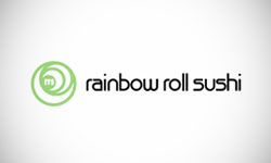 Rainbow Roll Sushi Logo Design