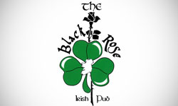 The Black Rose Irish Pub Local Logo Design