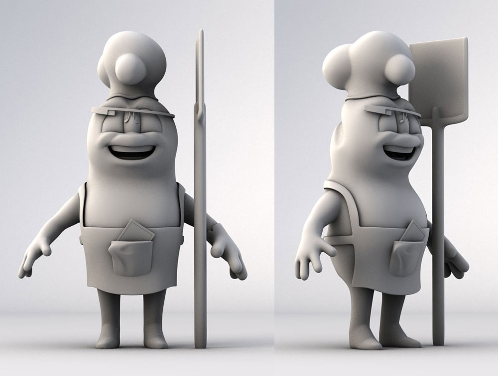 PreciBake Bernie 3D mascot development