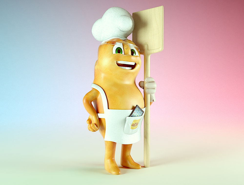 PreciBake Bernie 3D mascot development