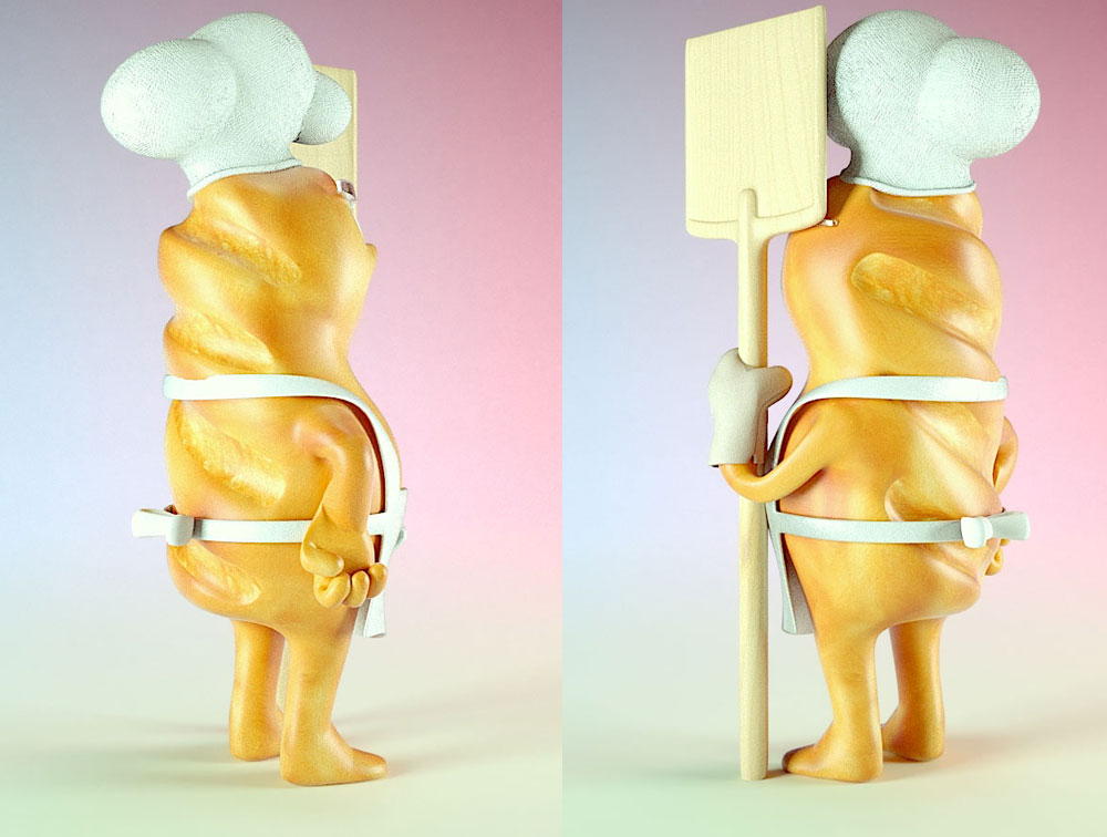 PreciBake Bernie 3D character design detail