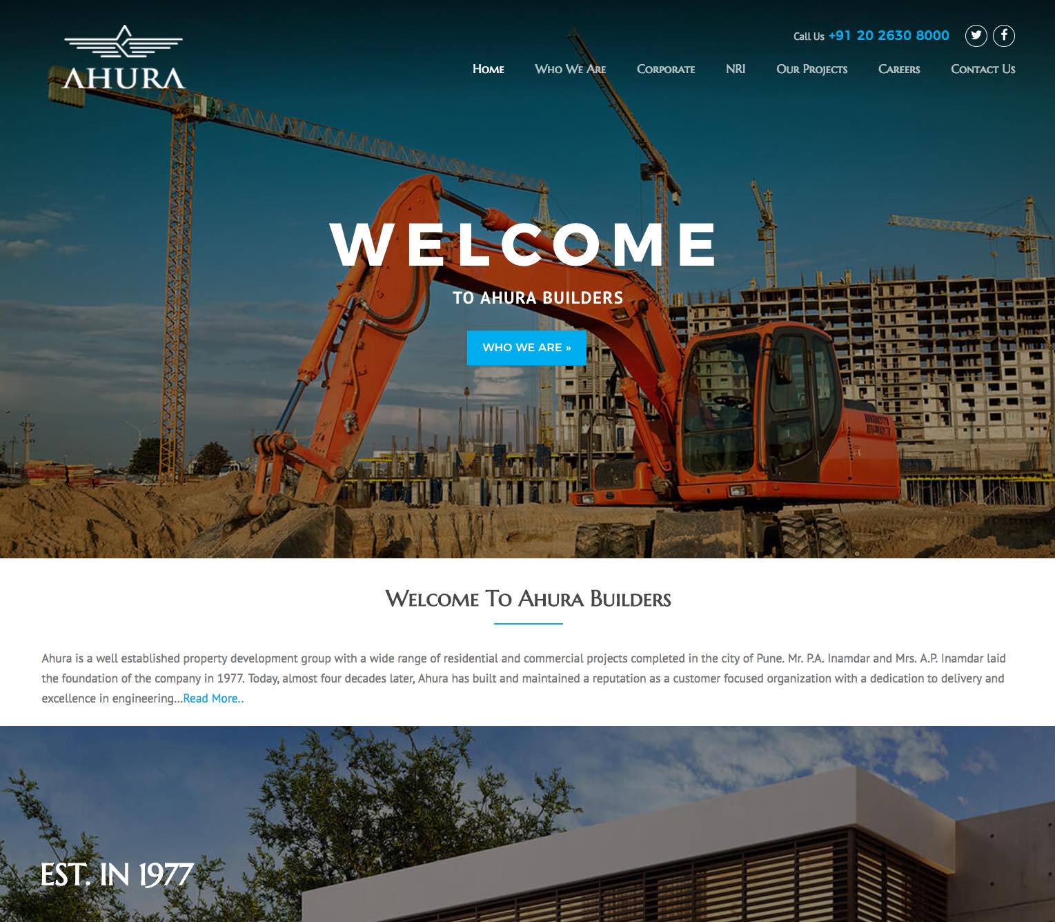AHURA Builders Logo & Website Design