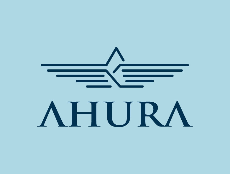Ahura Builders logo design detail