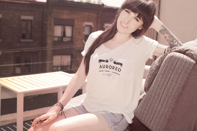 Auroreo Apparel logo design applications