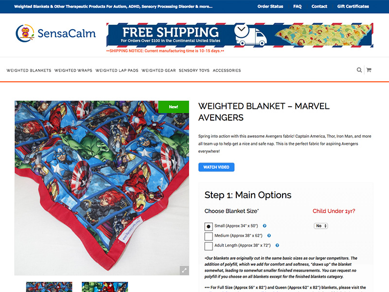 sensacalm ecommerce website sensacalm ecommerce website