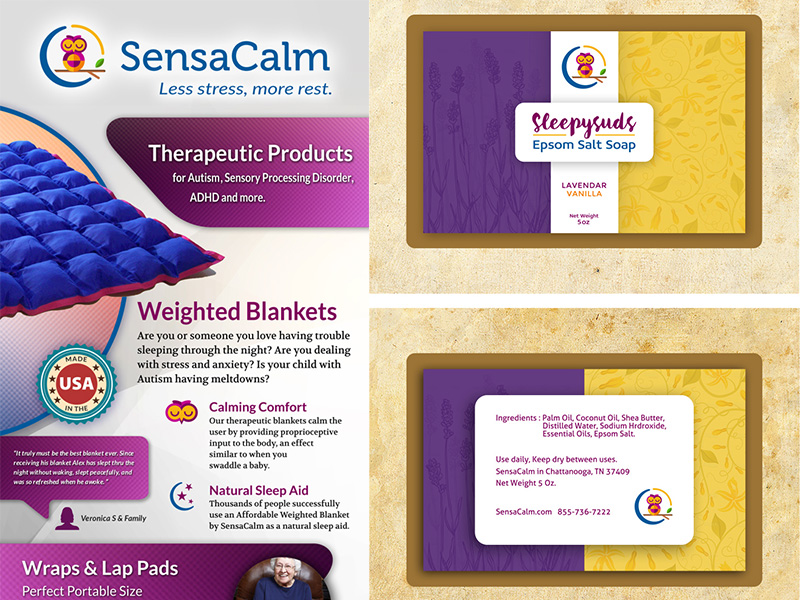 sensacalm label design sensacalm label design