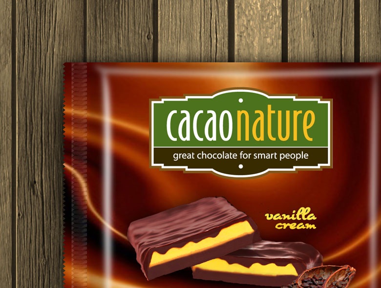 Cacao Nature logo design detail