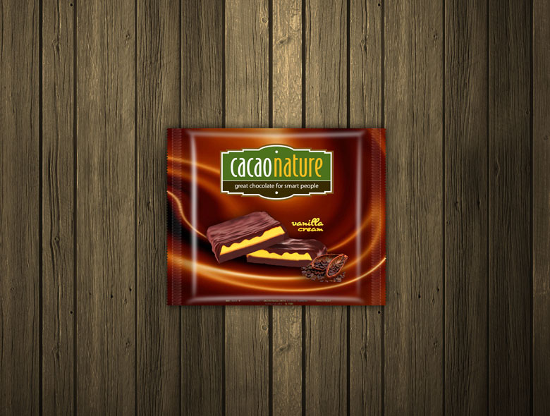 Cacao Nature chocolate bar packaging design