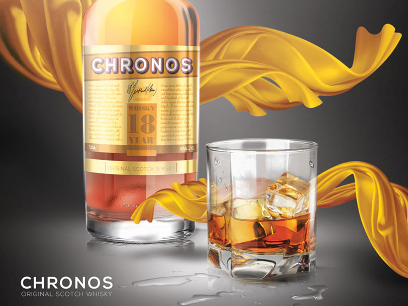 Chronos Whisky complete brand identity