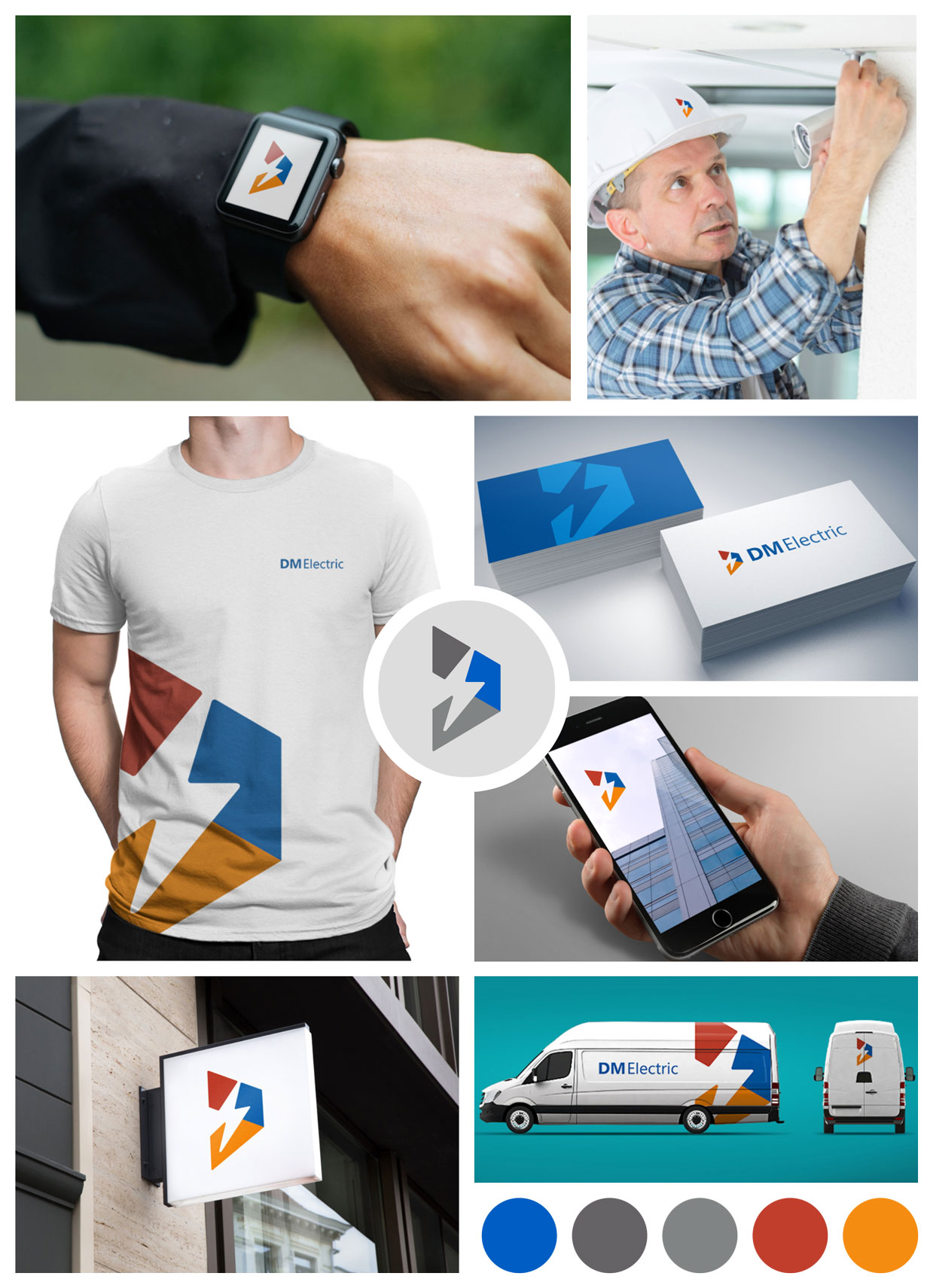 DM Electric Company Logo Design