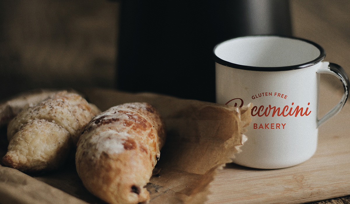 Bocconcini Bakery logo design applications