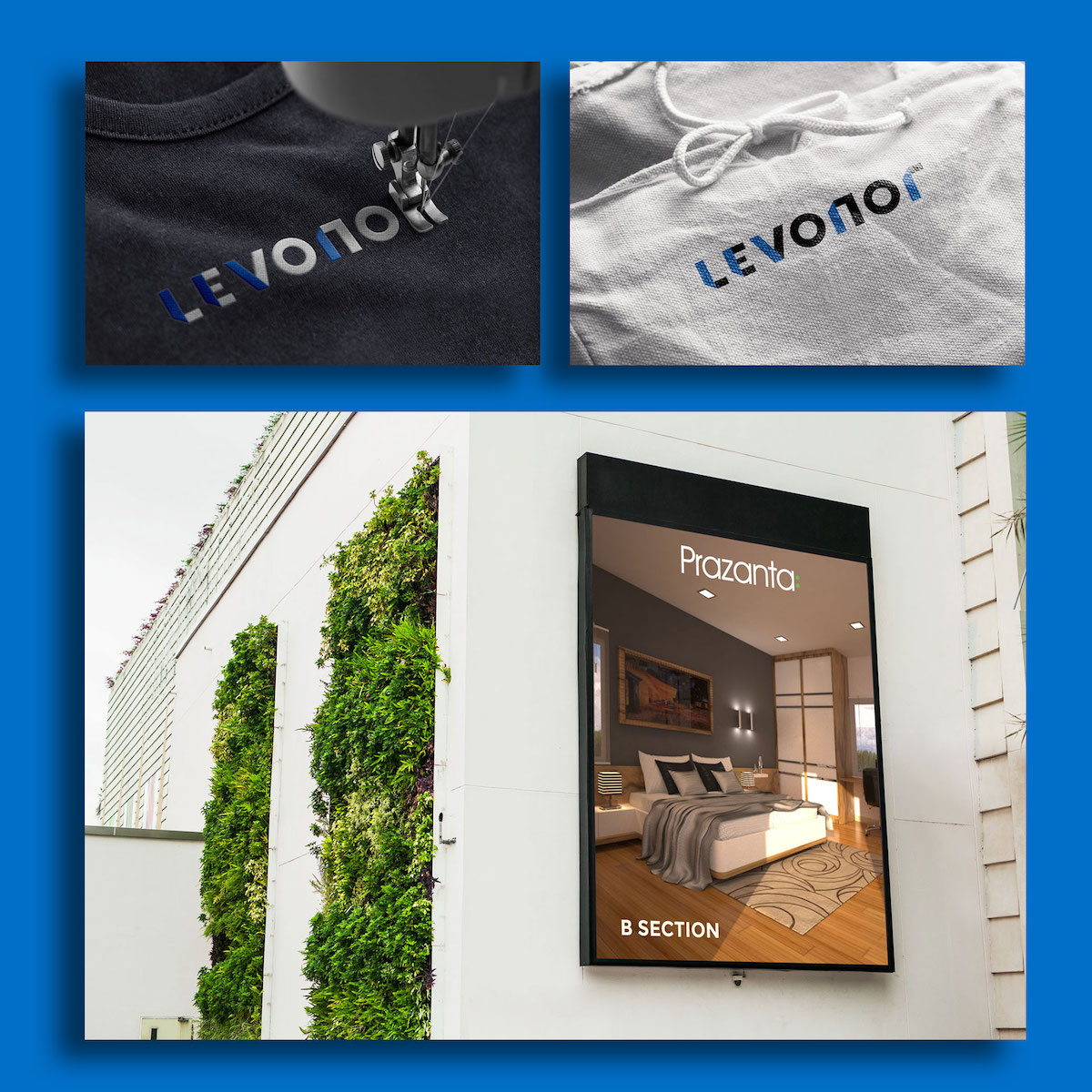 Levonor Hyderabad India property developer brand identity and typeface-based logo design