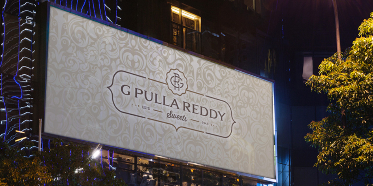 G Pulla Reddy Sweets logo design applications