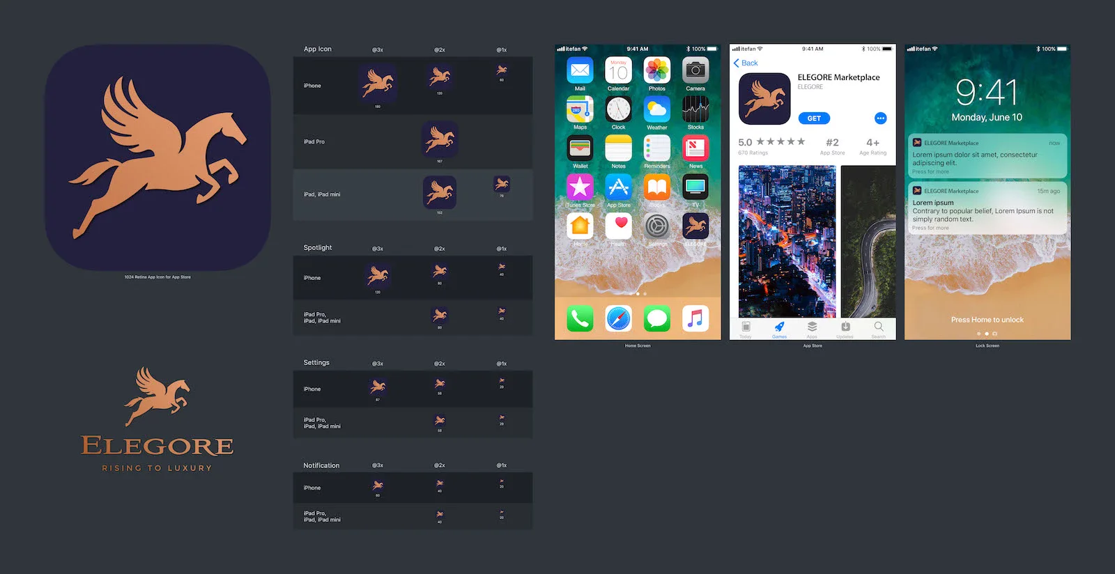Elegore Fashion Brand App Concept
