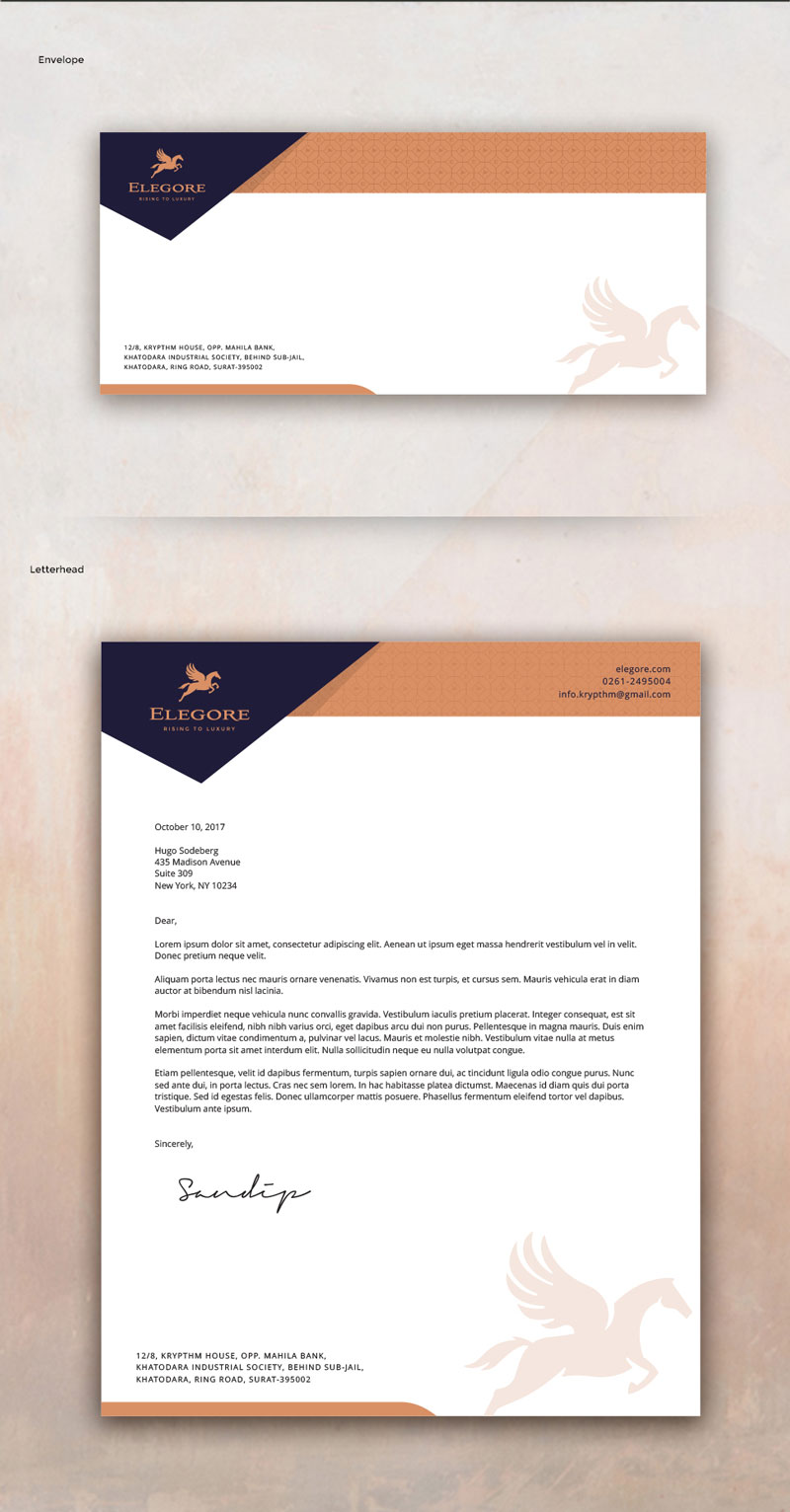 Elegore Stationery Design