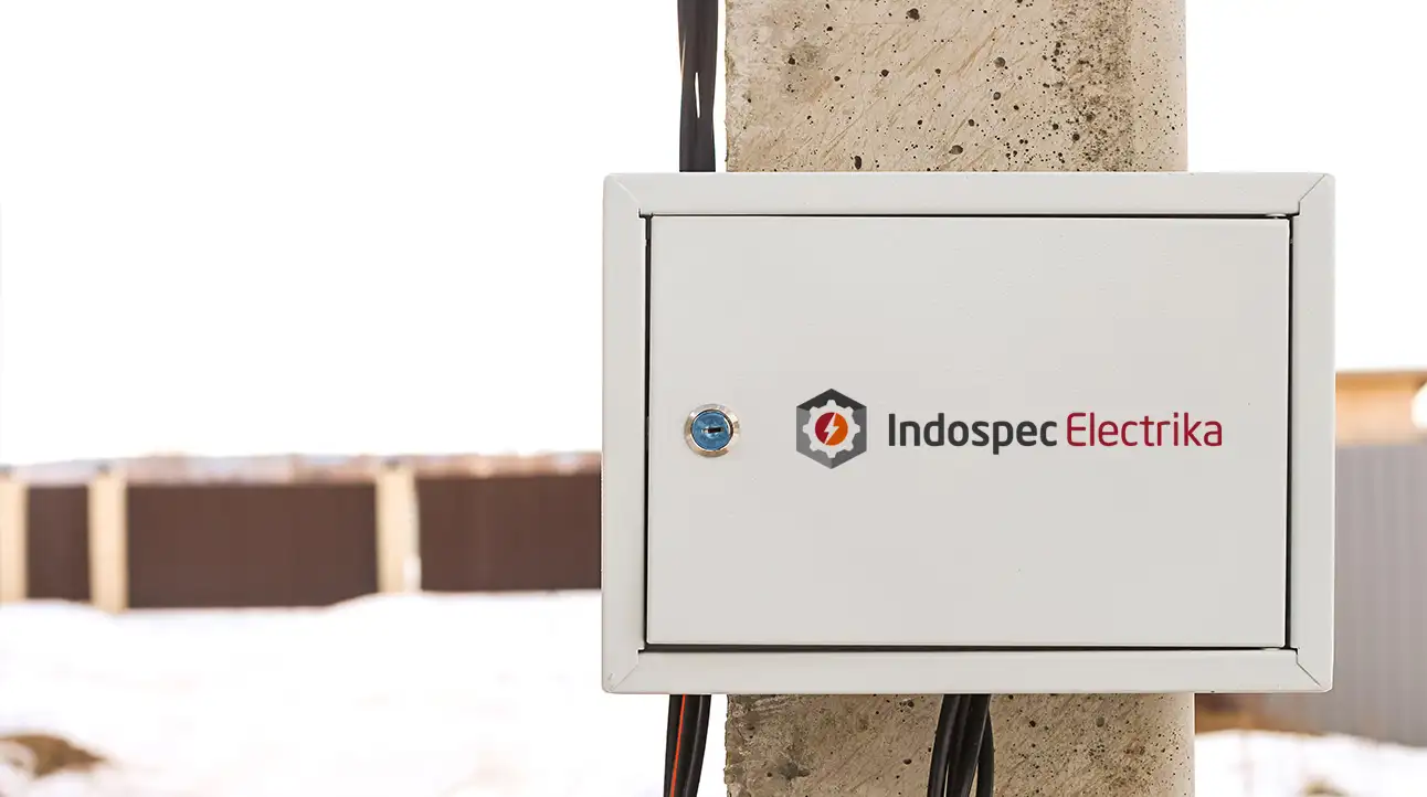 INDOSPEC electric company brand sign