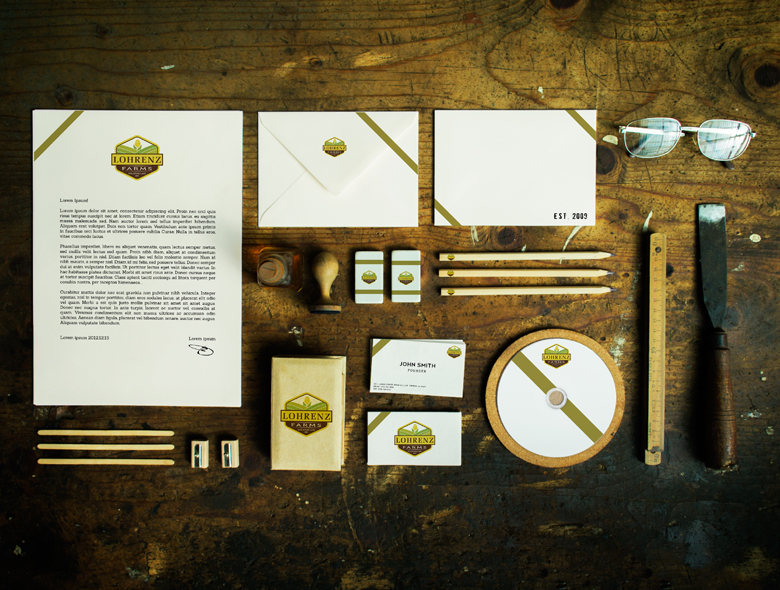 Lohrenz Farms logo design applications