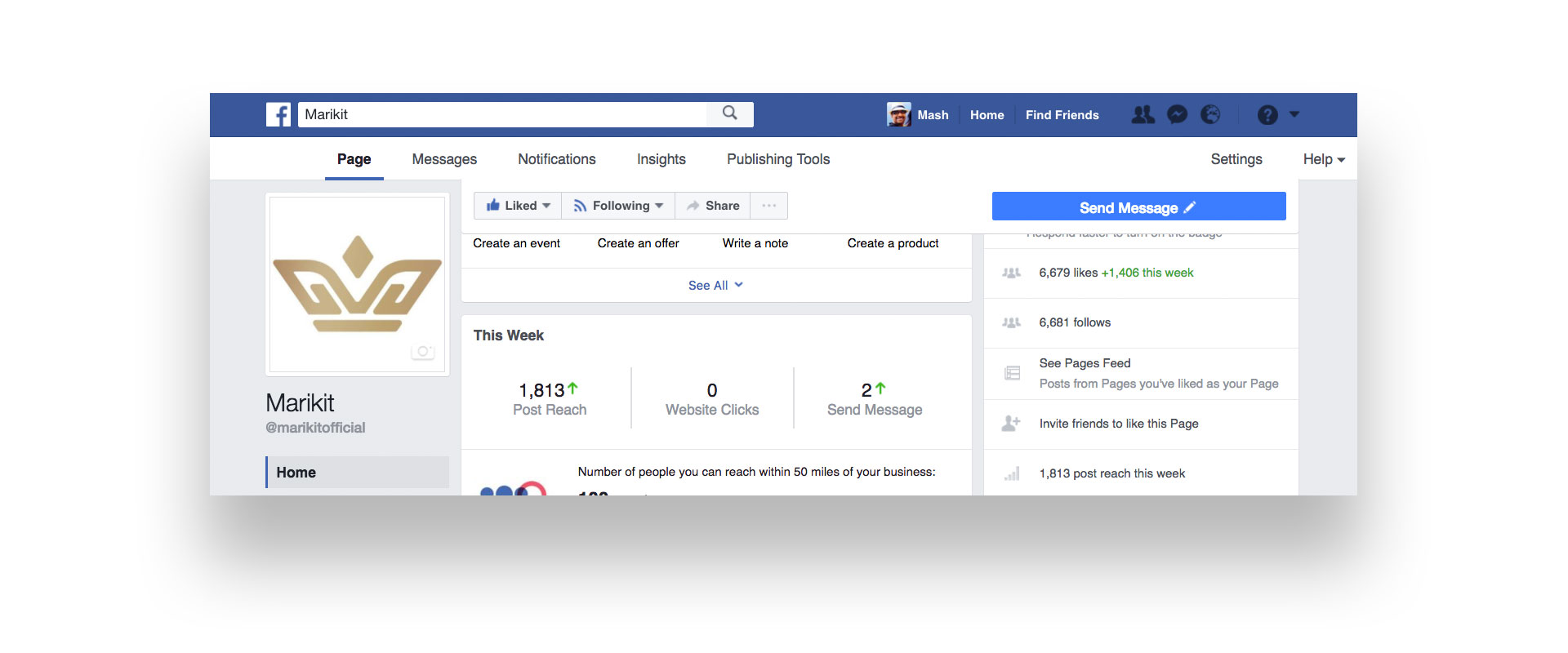 Marikit website design detail
