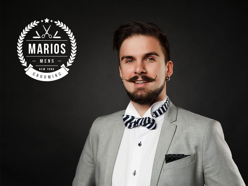Mario's Mens Grooming complete brand identity