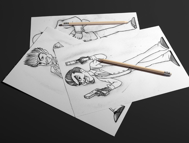 The Real Mob character sketches