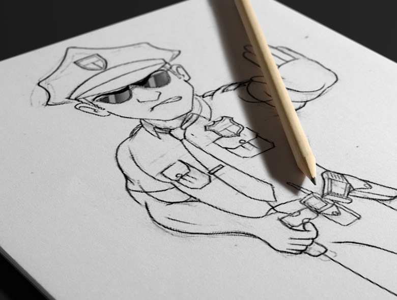 The Real Mob character design