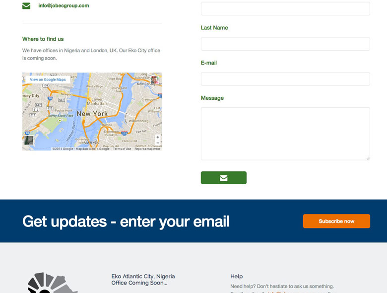 Jobec Pan-African website design