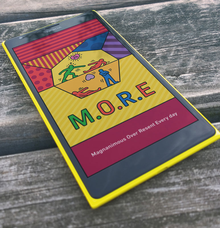 M.O.R.E. logo design applications