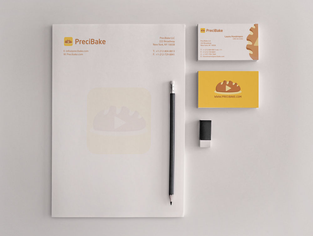 PreciBake Virtual Baker brand identity and logo design