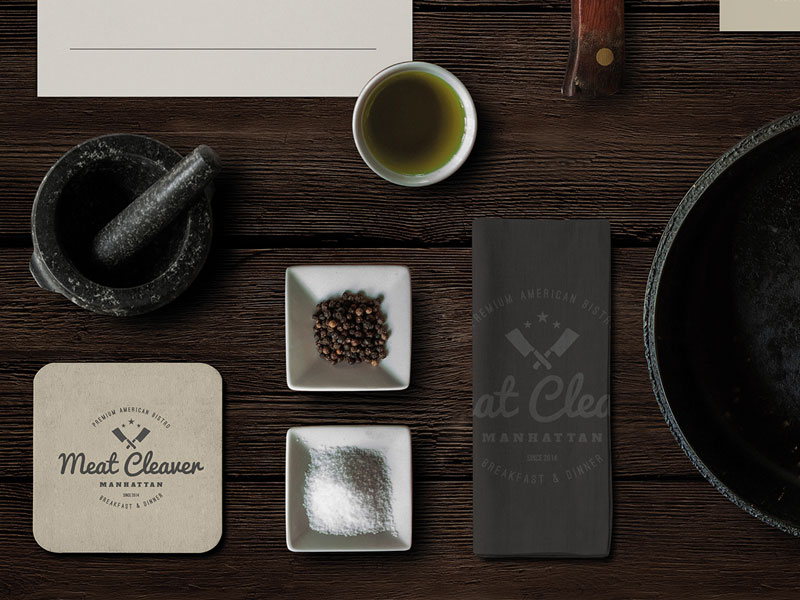 The Meat Cleaver logo design applications