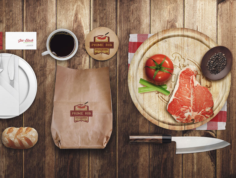 Prime Rib Steak House Logo & Branding