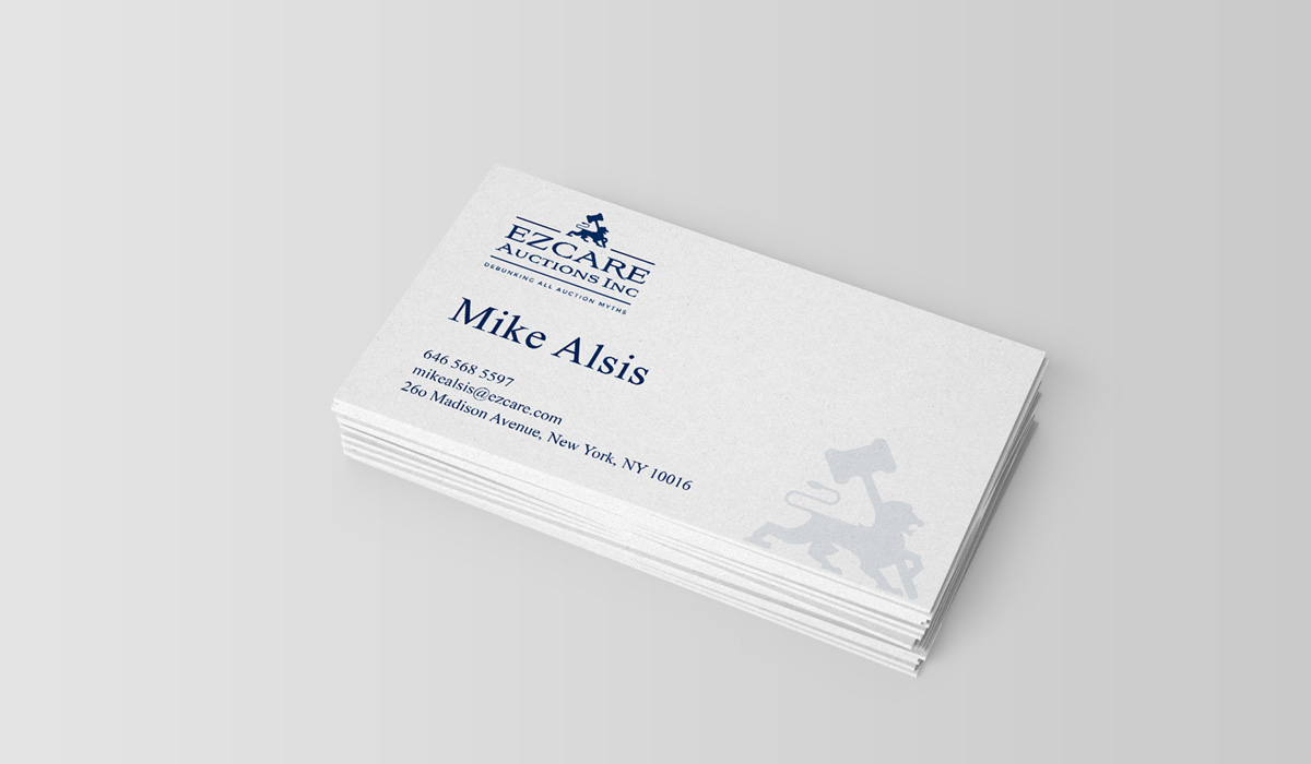 EZCare Auctions logo design detail