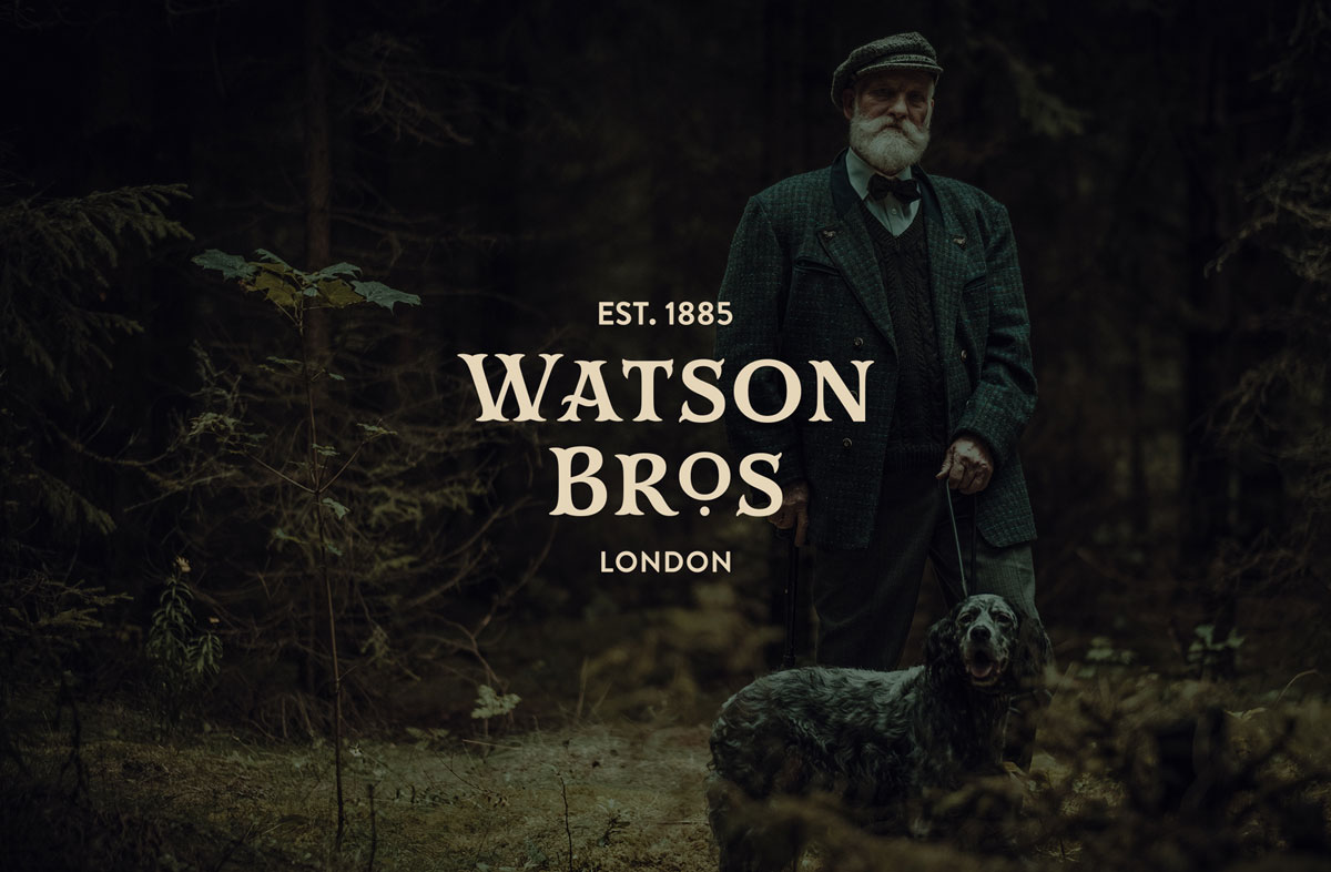 Watson Bros. gunmaker brand identity and logo design