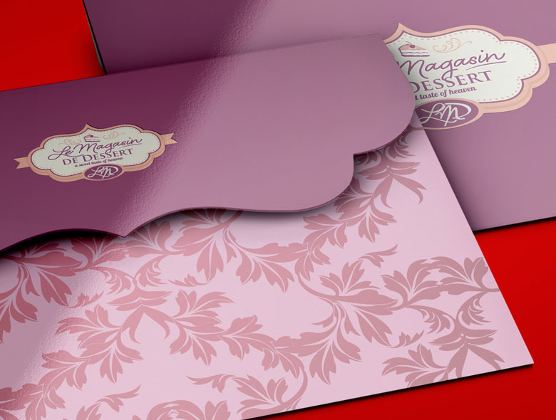 Le Magasin de Dessert vintage restaurant branding