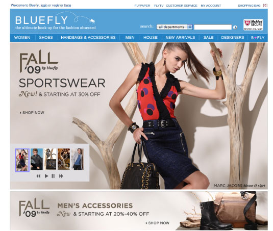 Blue Fly Boutique Website