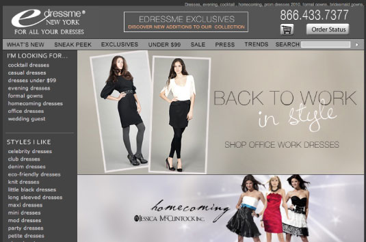 eDressMe.com Clothing Web store