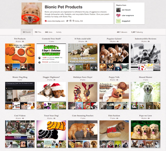 Pinterest PetProducts Example