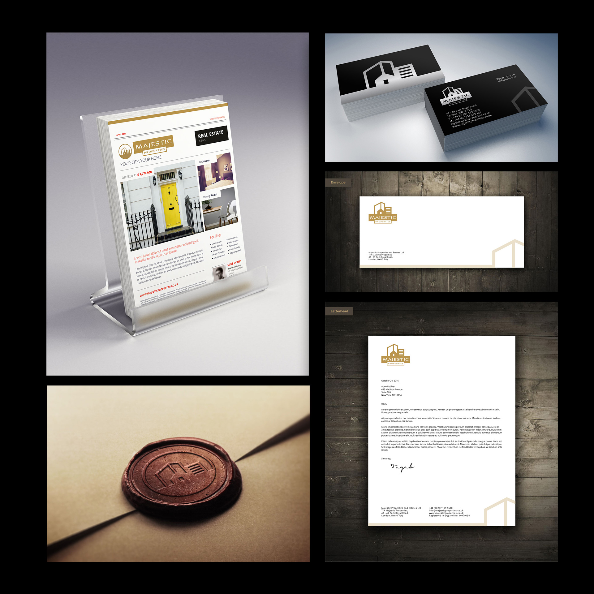 london property agency brand identity design