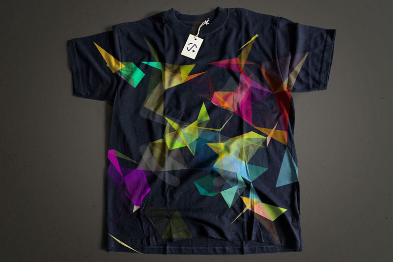 t shirt design abstract polygon a