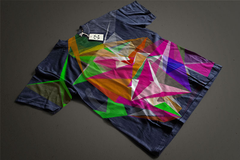 t shirt design abstract polygon a