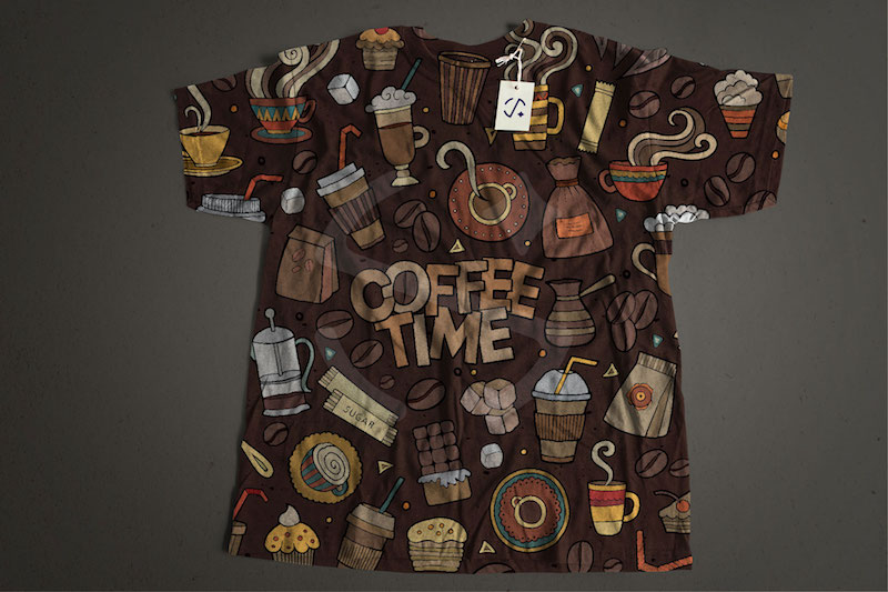 t shirt design coffee illustration b