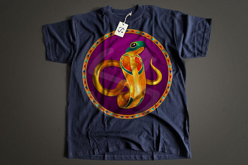 t shirt design egyptian cobra a