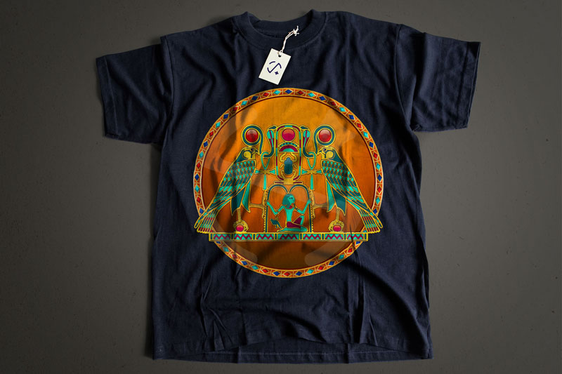 t shirt design egyptian pharoah amulet a