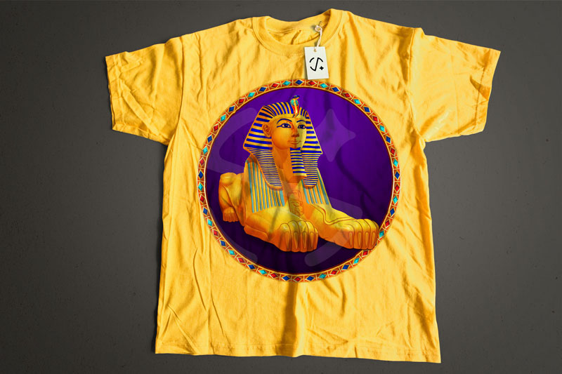 t shirt design egyptian sphinx a